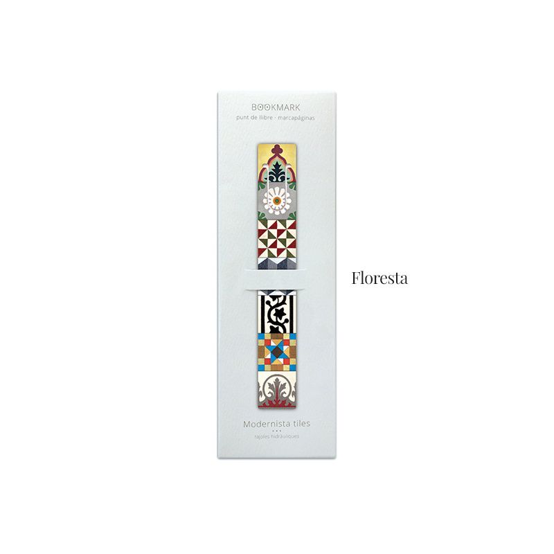 Floresta metal bookmark modernista tiles