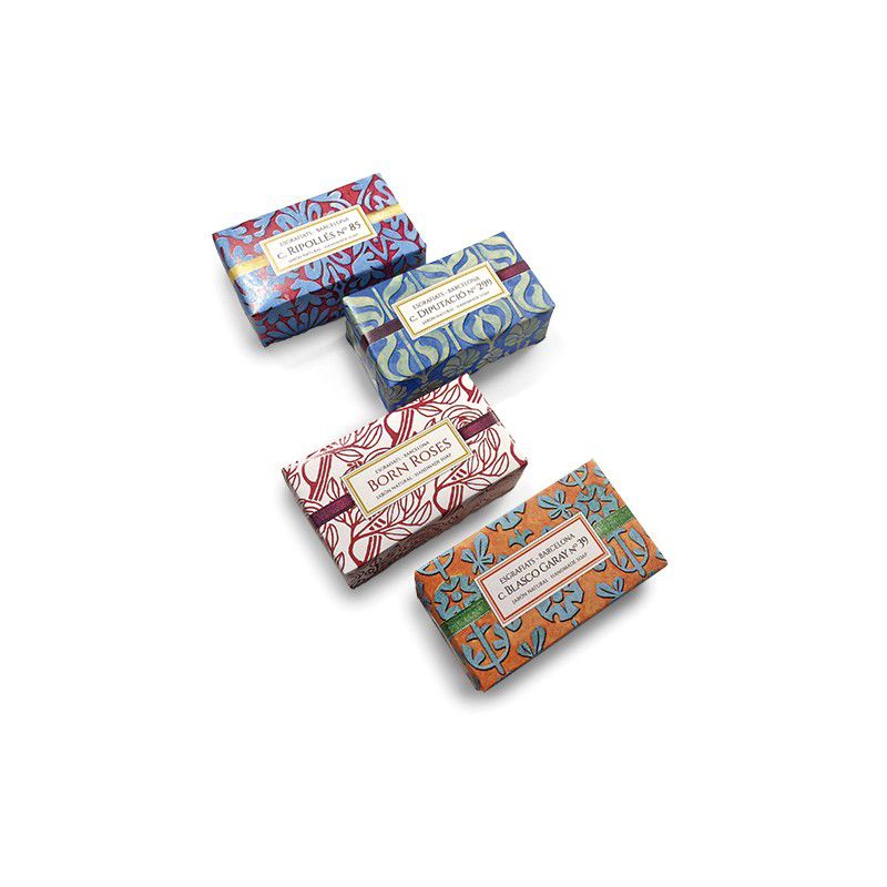 Modernist sgraffito handcrafted soaps