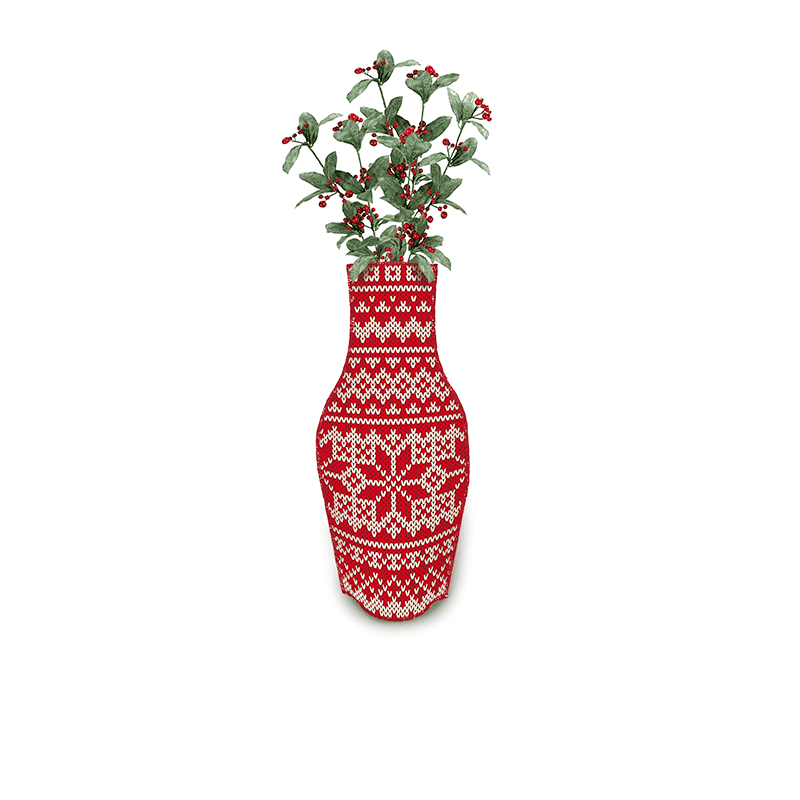 Xmas Cotton Flower Vase