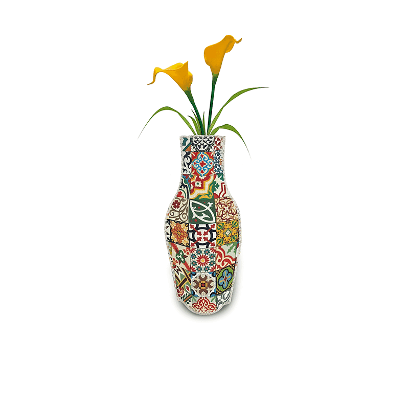 Tiles Cotton Flower Vase