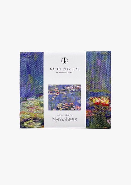 Cotton fabric placemat with Claude Monet painting print