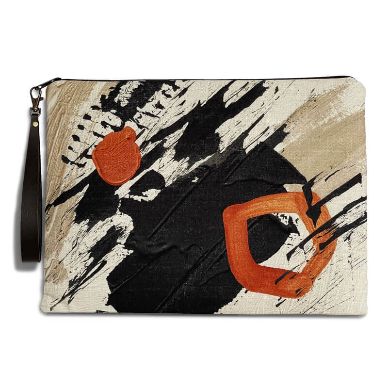 Laptop case with white, black and red design