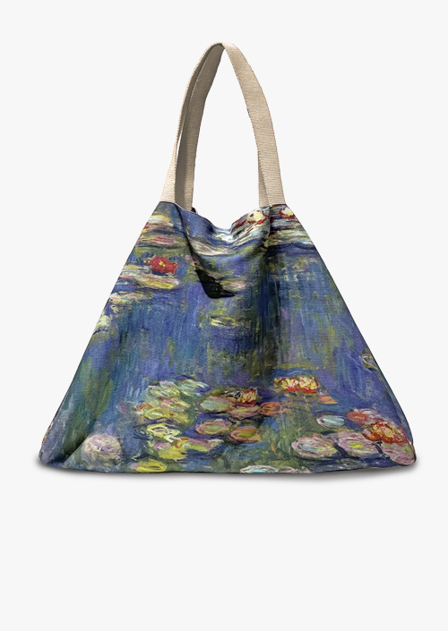 Oversize bag with design inspired by the work of Claude Monet