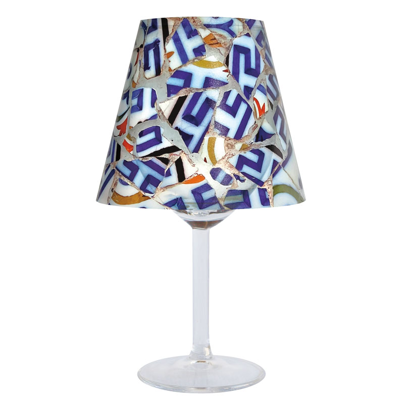 Lampshade to place on a glass of wine with a candle and form a beautiful lamp