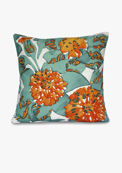 Cotton cushion cover with a design inspired by Casa Vicens